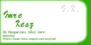 imre kesz business card